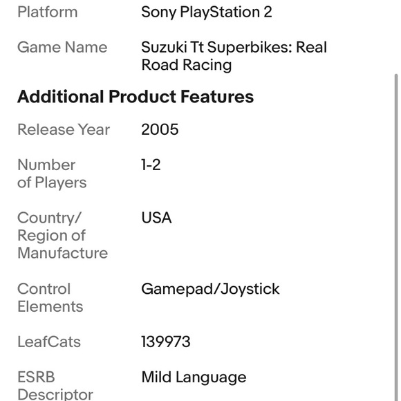 Suzuki TT Superbikes: Real Road Racing (Sony PlayStation 2, 2005) Ps2 game - Picture 7 of 7